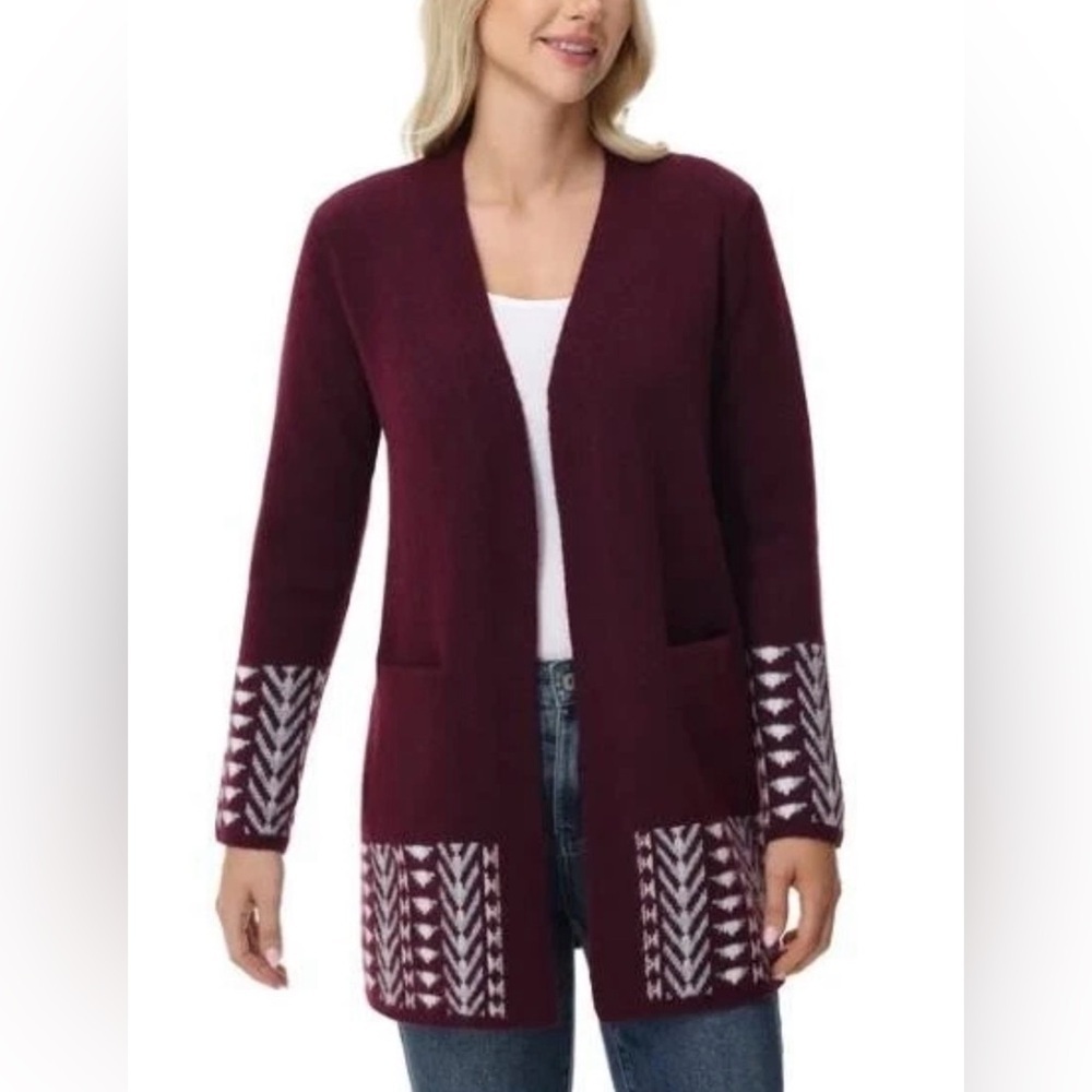 Frye Burgundy Knit cardigan Sweater